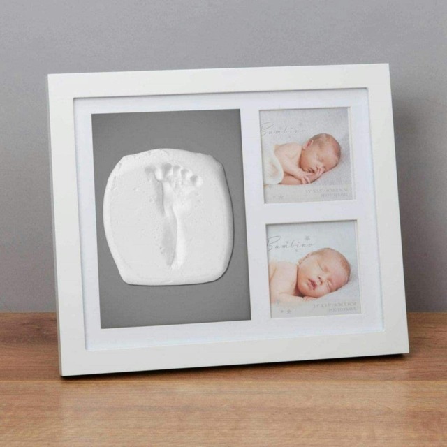 Bambino White Photo Frame Hand & Foot Imprint Kit CG1537 Multi One Size