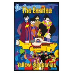 Gloss Black Framed The Beatles Yellow Submarine Maxi Poster Multi