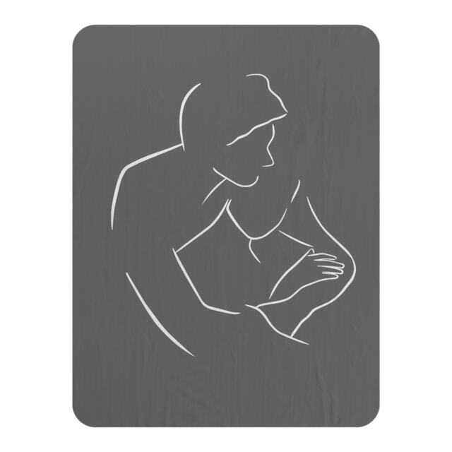 Drawing of a couple in one line Designer Blanket Multi