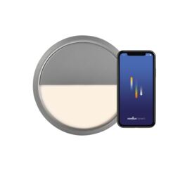 Nordlux Avasmart Outdoor Ceiling Light Grey Aluminium Intergrated LED Smart - Mains Powered, IP54