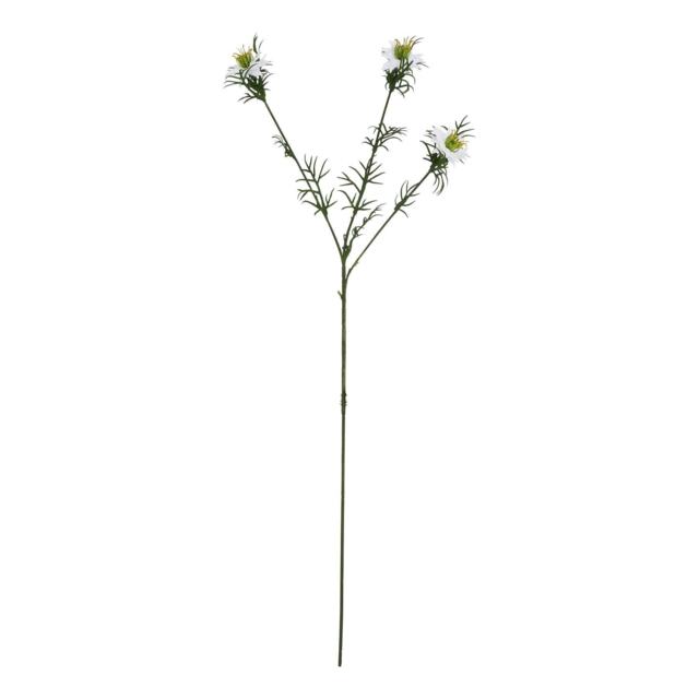 Hill Interiors The Natural Garden Collection Love In A Mist Nigella Artificial Flower - White - 68cm x 9cm x 9cm