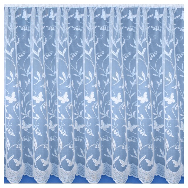 Hawaii Lace Floral Net Cut Panel with Butterflies (500 x 114cm)