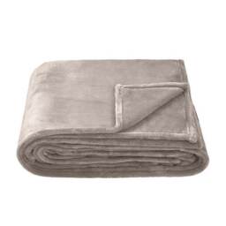 Brand Lab Fleece Plain Blanket - Silver Grey - 200cm x 150cm