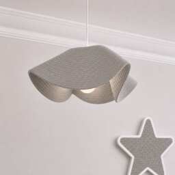CGC Lighting Flora 64cm Grey Floppy Fabric Lampshade