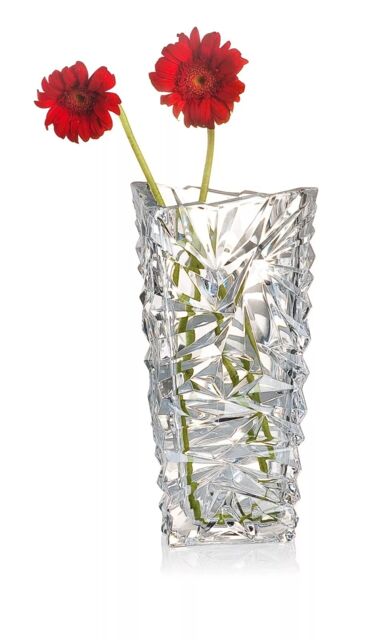 Crystal Look Heavy Glass Bouquet Flower Vase Holder Home Table Elegant Decor Clear Rio