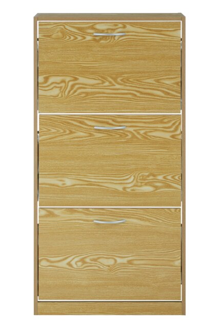 Jenson 3 Tier Shoe Cabinet Brown