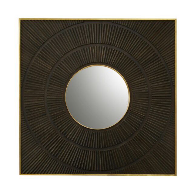 Sadri Sadari Mango Wood Wall Mirror Brown