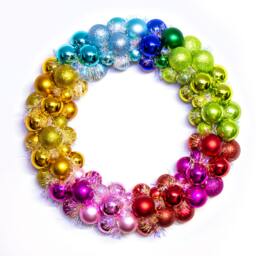 Christmas Tree World 56cm Shatterproof Bauble Wreath - Multicolour