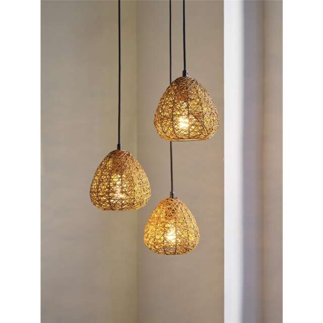 Osram Decor Paper Drop Pendant Plate Ceiling Light 3XE27 Beige 3x6W LED Modern Cream Cream 1