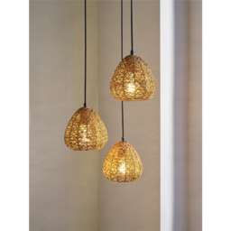 Osram Decor Paper Drop Pendant Plate Ceiling Light 3XE27 Beige 3x6W LED Modern