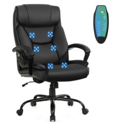 COSTWAY Executive Chair Swivel Adjustable High Back Office Chair Black