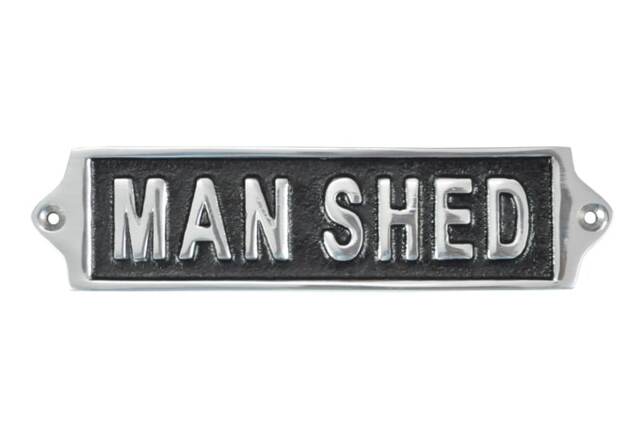 """Man Shed"" Wall Sign - L1 x W18 x H6 cm"