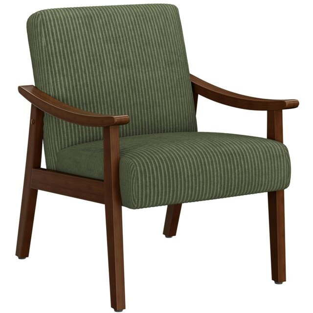 Yaheetech Mid-Century Modern Corduroy Fabric Armchair