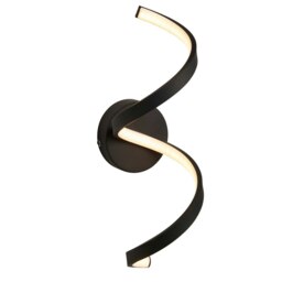 Astral Modern Integrated LED Bathroom Wall Light Textured Black, Warm White, IP44