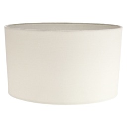 Contemporary and Stylish Soft Cream Linen Fabric Oval Lamp Shade - 30cm Width Cream Cream 1
