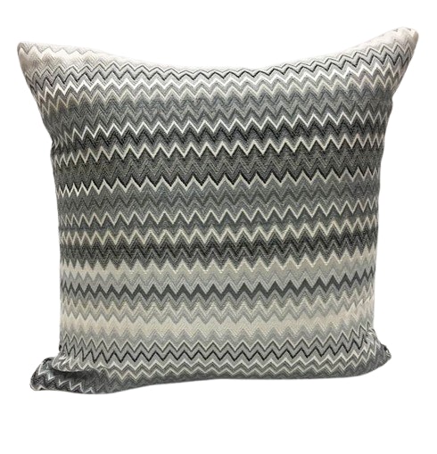 Enzo Cushion Cover with Cusion Pads (43x43 cm) Charcoal Silver 43 x 43 cm 1