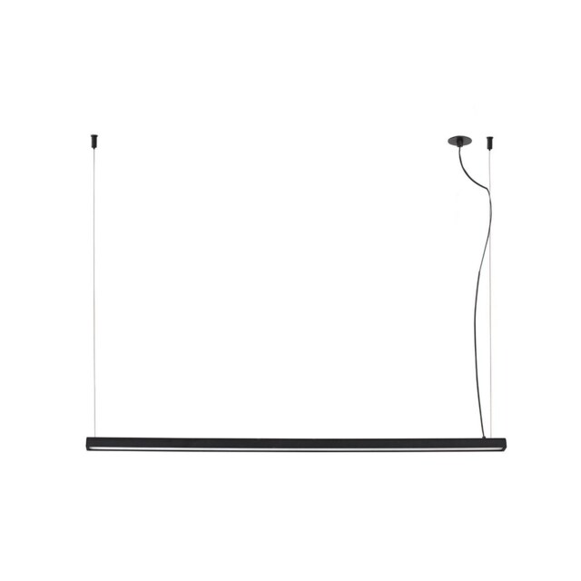 Vico 115cm Black Pendant Lamp With Recessed Canopy