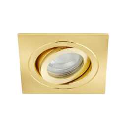 BHS Sym Square IP65 Tiltable Downlight Gold Satin Brass 1