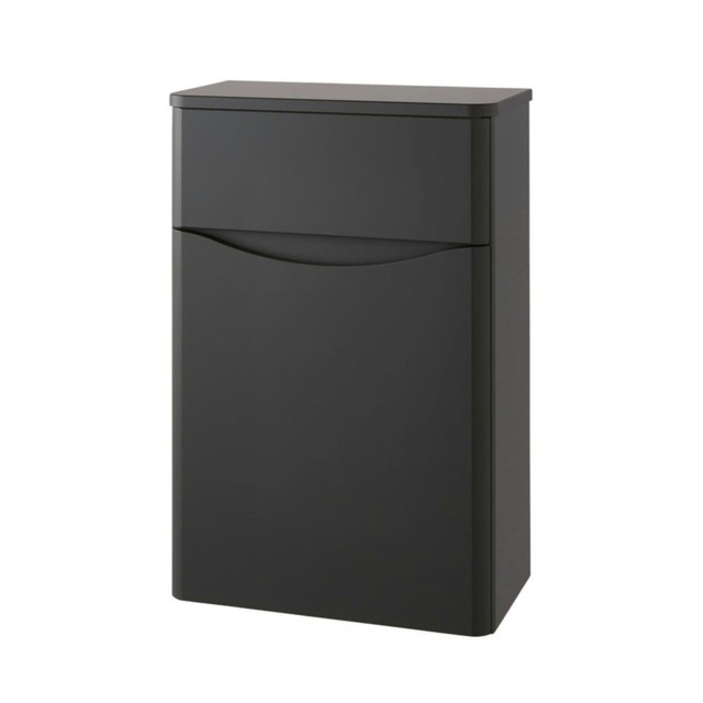 Bathroom Back to Wall WC Toilet Unit 500mm Wide - Matt Graphite- (Arch) Grey Grey 1