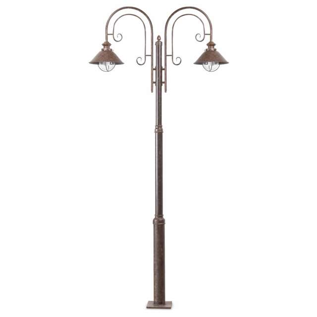 Nautica 2 Light Lamp Post Rust Brown, E27