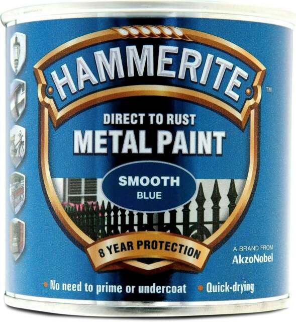 Hammerite Blue Metal Paint Smooth 250ml