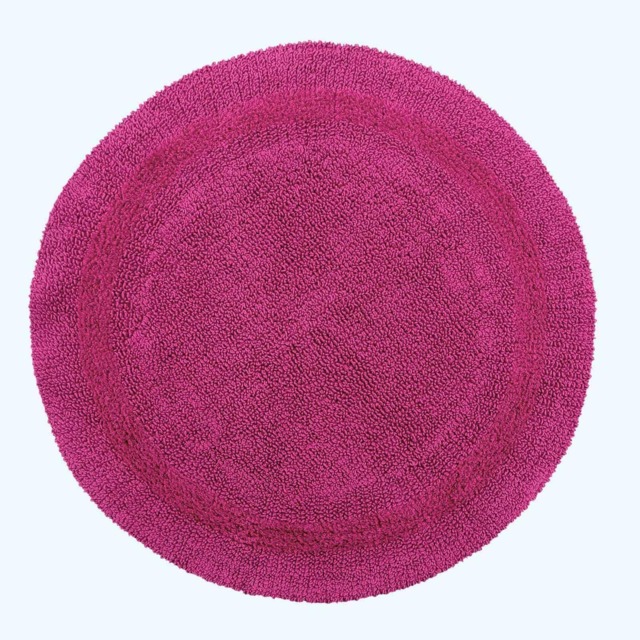 Homescapes Luxury Reversible Round Bath Mat - Raspberry Pink Raspberry