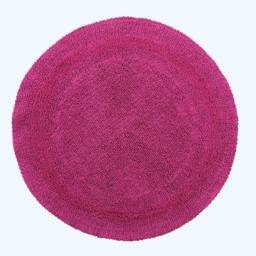 Homescapes Luxury Reversible Round Bath Mat - Raspberry Pink Raspberry
