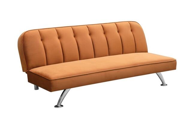 Brighton Sofa Bed - Velvet - L85 x W180 x H76 cm - Orange