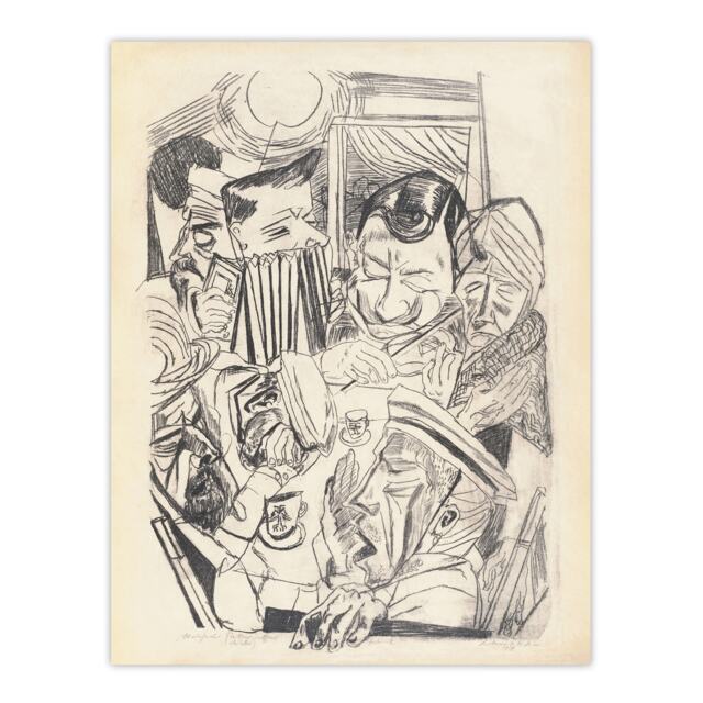 The Patriotic Song Pencil Drawing Beckmann Huge Wall Art Print 18X24 In