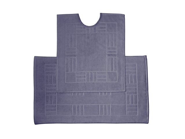 Chatsworth Pure Cotton Bath Mats Super Soft and absorbent (85x50 cm) Blue Denim 80x50 cm 1