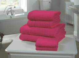 Chatsworth 600gsm Pure Cotton Towels Soft & Absorbent Pink Fuschia Face cloth 1