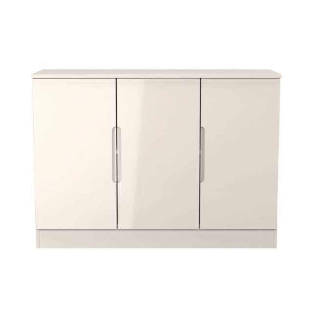 Lucca 3 Door Sideboard in Kashmir Gloss & Kashmir (Ready Assembled) Cream Kashmir Gloss & Kashmir