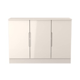 Lucca 3 Door Sideboard in Kashmir Gloss & Kashmir (Ready Assembled) Cream Kashmir Gloss & Kashmir