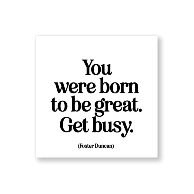 Quotable Inspirational Quote Fridge Magnet Born To Be Great 9cm