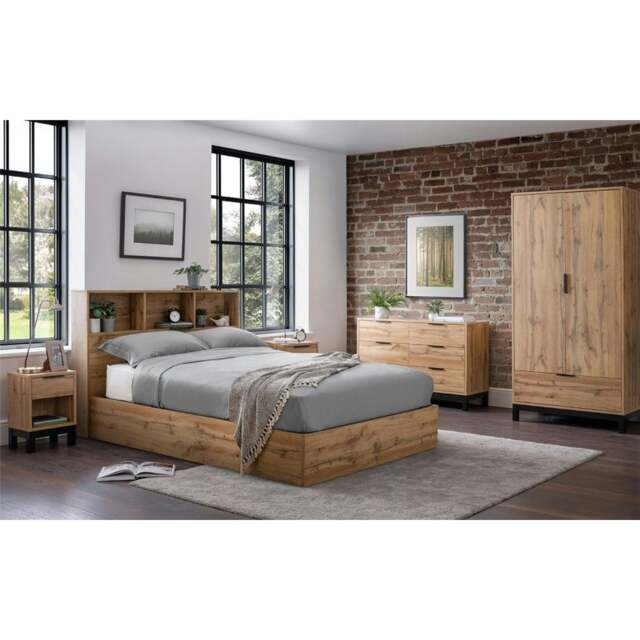 "Natural Oak Ottoman Storage Bed - Double 4ft 6"" (135cm)"
