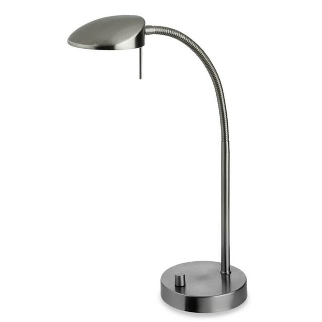 Milan LED 1 Light Table Lamp Brushed Steel