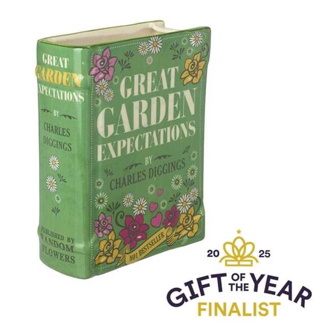 Heaven Sends Great Garden Expectations Book-Themed Ceramic Vase