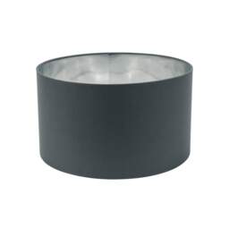 ValueLights Reni Medium Charcoal Fabric Chrome Shade and Bulb