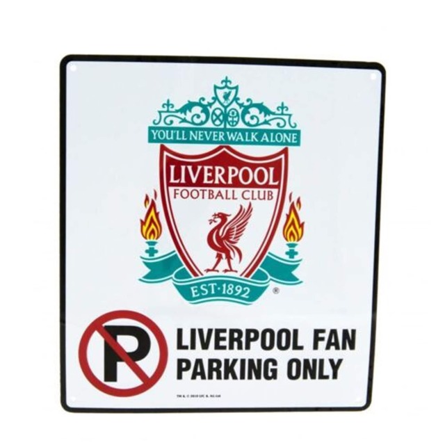 Liverpool FC No Parking Sign White White 1