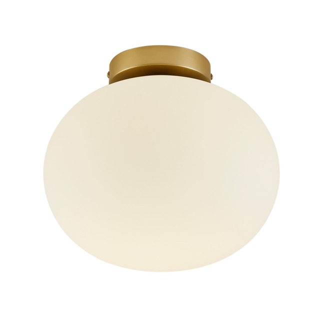 Nordlux Alton Indoor Ceiling Light Brass Glass E27 Hand Blown - Mains Powered, IP20