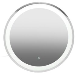 Orsina Illuminated Silver Round Mirror