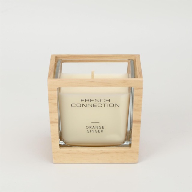 French Connection Wooden Collection Orange Ginger Candle 200g