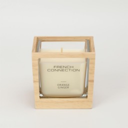 French Connection Wooden Collection Orange Ginger Candle 200g