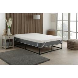 Cool Max Memory Foam Mattress Topper - 1 inch Deep, Pressure Relief White