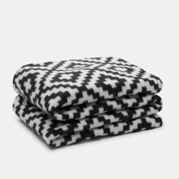 OHS Geometic Grid Print Soft Polar Fleece Blanket Throw