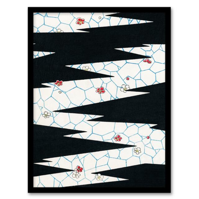 Shin Bijutsukai Framed Wall Art Print Flowers On Footpath Pattern Home Décor