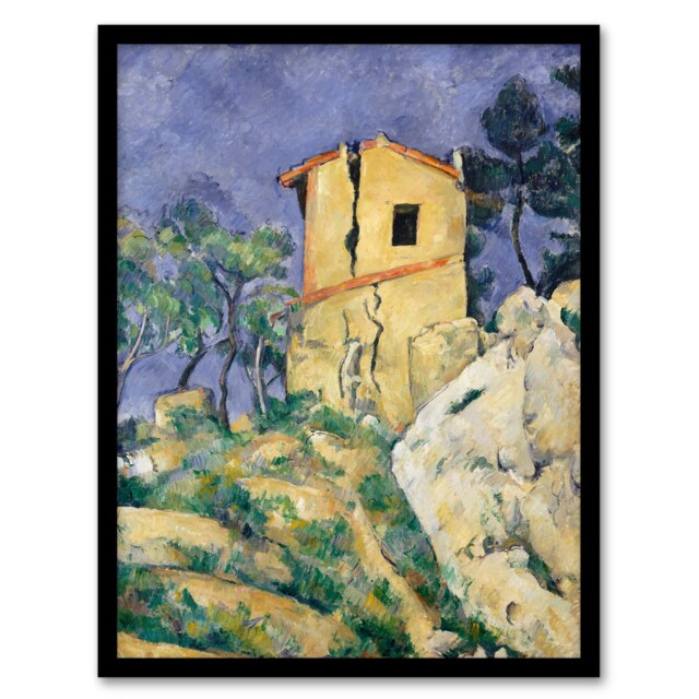 Paul Cezanne Framed Wall Art Print The House with the Cracked Walls Home Décor