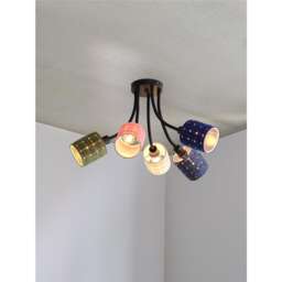 Osram Decor Felt Weaving Cans Ceiling Light 5XE14 Multicolour 5x10W LED Modern