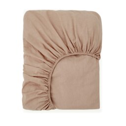 Touch Of Linen - Seashell Pink - Fitted Sheet Pink Seashell Pink Super King