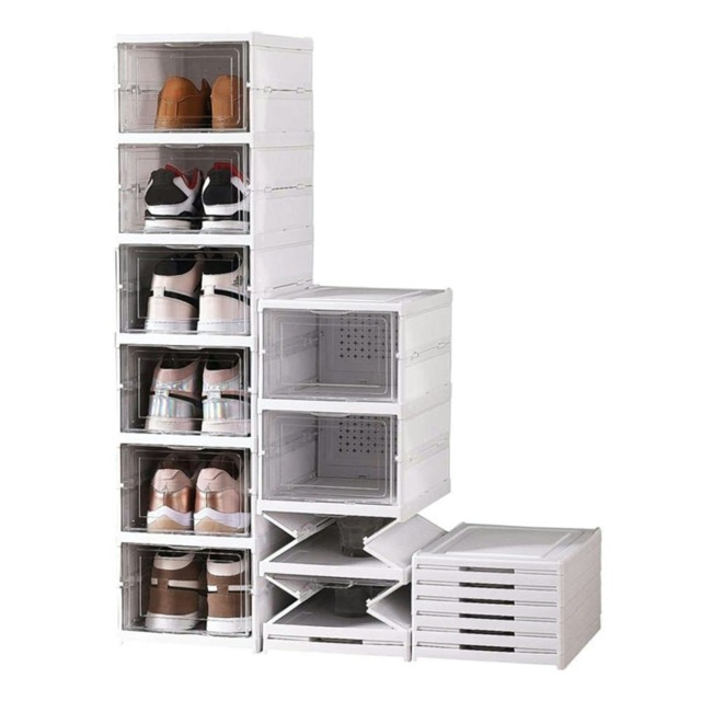 Living and Home Foldable Shoe Storage Rack with 6 Tiers